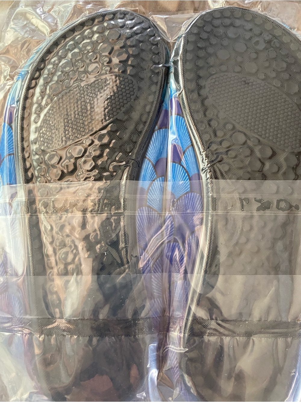 Blue & Purple Shell-Print Flip Flops - Picture 4 of 4